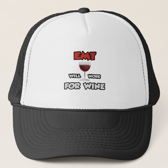 Gorra De Camionero EMT... Trabajará Para El Vino (Anverso)