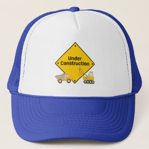 Gorra De Camionero En construcción con camiones