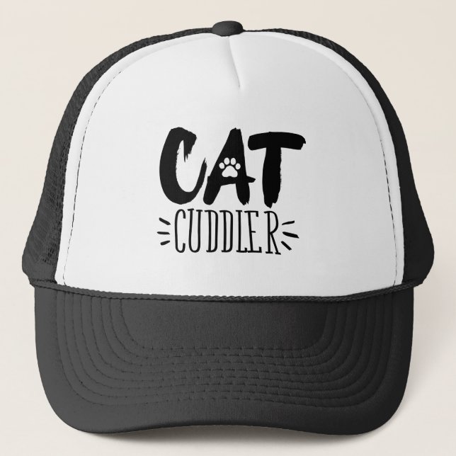 Gorra De Camionero en Cuddler Happy Cuddler Aesthetic Cat Pictures (Anverso)
