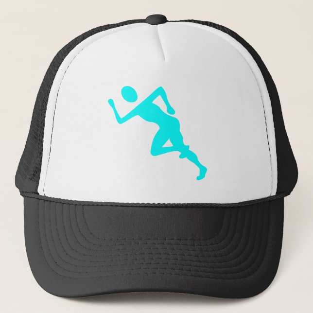 Gorra De Camionero En ejecución - cian (Anverso)