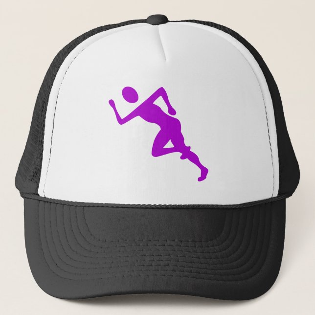 Gorra De Camionero En ejecución - Púrpura (Anverso)