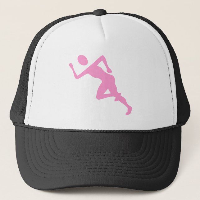Gorra De Camionero En ejecución - Rosa (Anverso)