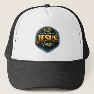 Gorra De Camionero En el poderoso nombre de JESÚS oro - Cristiano