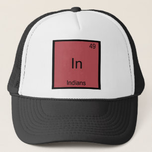 Gorra De Camionero En - Elemento Divertido Indio Química Símbolo Tee