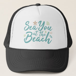 Gorra De Camionero En La Playa