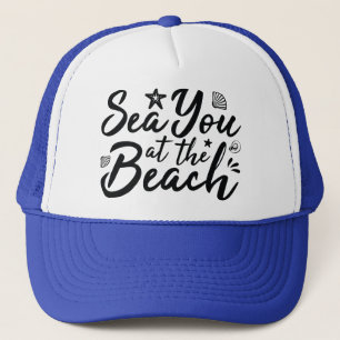 Gorra De Camionero En La Playa