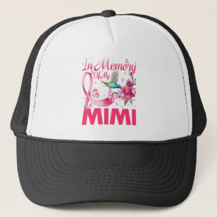 Gorra De Camionero En Memoria Del Cáncer De Mama De Mimi Hummingbird