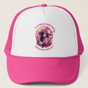 Gorra De Camionero En Octubre Usamos Bruja Rosa Halloween
