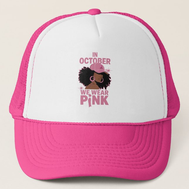 Gorra De Camionero En Octubre Usamos Rosa (Anverso)