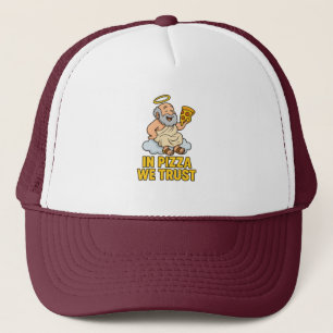 Gorra De Camionero En Pizza Confiamos - Graciosa Personalizado Dios P