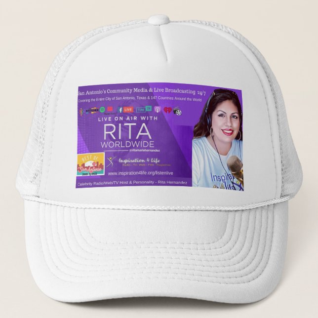 Gorra De Camionero En Vivo Al Aire Con Rita Cap (Anverso)