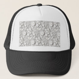 Gorra De Camionero Encaje Blanco Floral