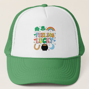 Gorra De Camionero Encantador Día de San Patricio Sentirse Afortunado