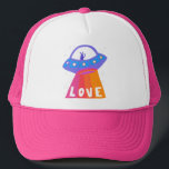 Gorra De Camionero Encantador espacio Alienígenas martianos OVNI amor<br><div class="desc">Espero que te guste este divertido diseño. Añade tu propio texto al frente o al reverso. Revisa mi tienda para más artículos a juego como pegatinas,  tazas,  tarjetas,  camisetas,  toallas,  papel de envoltura y otros patrones. ¡Gracias por comprarme! ¡Si quieres algo personalizado avíseme!</div>