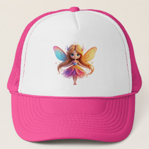 Gorra De Camionero Encantadora Hada de Fantasía con Alas Coloridas