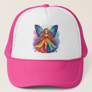 Gorra De Camionero Encantadora Hada de Fantasía con Alas Coloridas