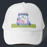 Gorra De Camionero Encantadores clubes de carritos de golf femeninos<br><div class="desc">EN LA COLECCIÓN SUPERIOR A ESTA DESCRIPCIÓN (Gal de golf en rosa y azul) HAY ARTÍCULOS DE COINCIDENCIA. Este es un encantador carrito de golf único, encantador en rosa y azul con sólo un toque de brillo en su "techo", hecho con gusto, listo para correr el campo, marcador de pelota...</div>