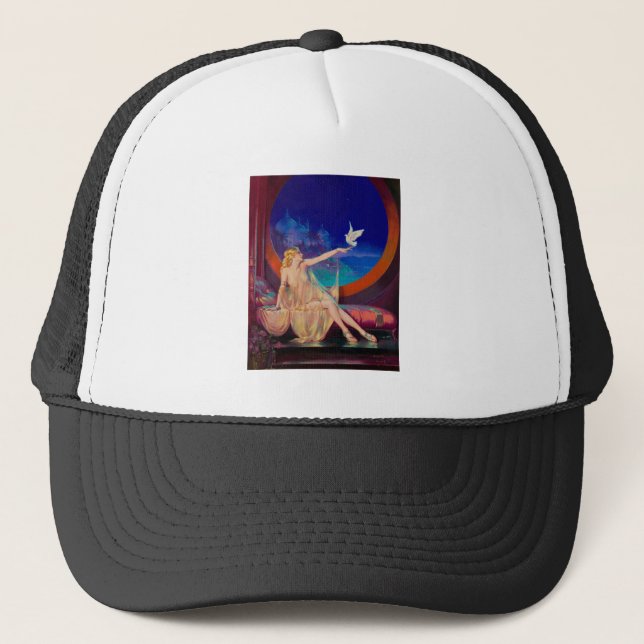 Gorra De Camionero Encantamiento de la concubina árabe Chica Pinup (Anverso)