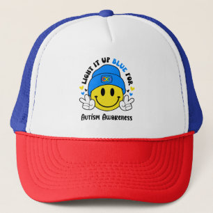 Gorra De Camionero Enciende azul para el autismo