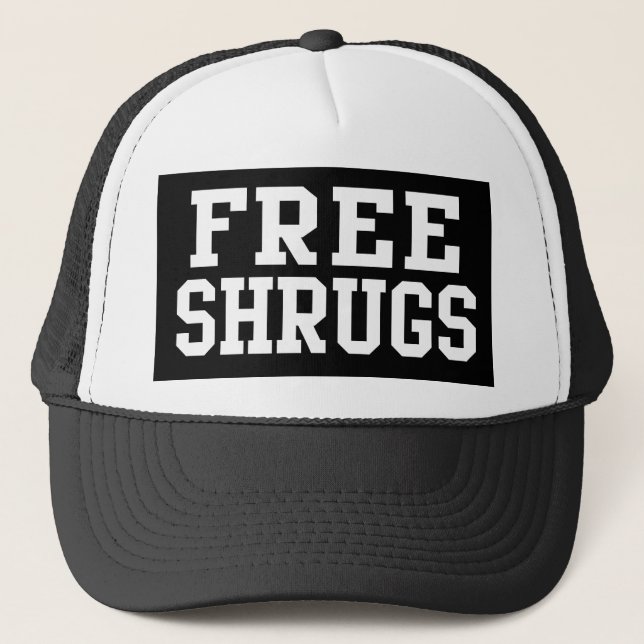 Gorra De Camionero Encogimientos de hombros libres, parodia divertida (Anverso)