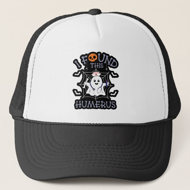 Gorra De Camionero Encontré Este Humerus Funny Fantasma Enfermería Ha (Anverso)