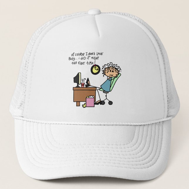 Gorra De Camionero Enderece la primera vez el humor (Anverso)