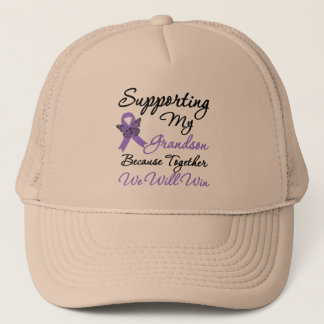 Gorra De Camionero Enfermedad de Hodgkin apoyando al nieto