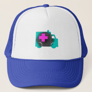 Gorra De Camionero enfermera ambulancia azul cruz médico emt doctor m