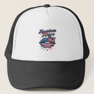 Gorra De Camionero Enfermera Americana Diseño Patriótico de Camiseta