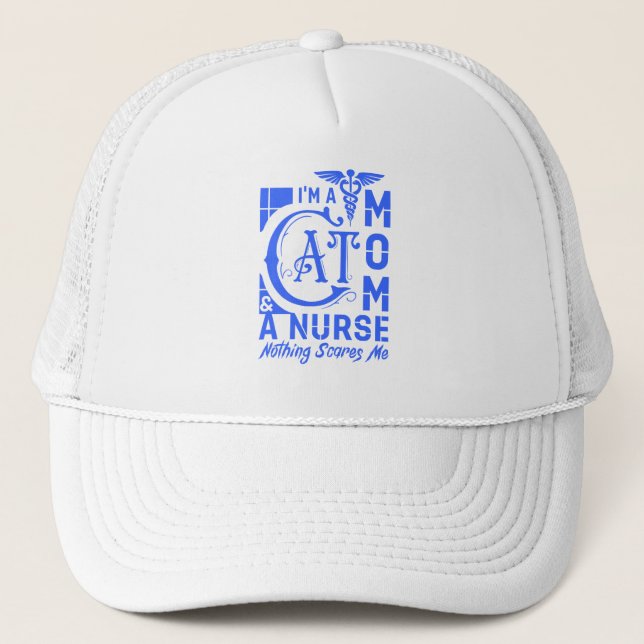 Gorra De Camionero Enfermera de gatos - Gracioso regalo para enfermer (Anverso)