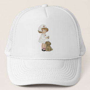 Gorra De Camionero Enfermera del vintage con las camisetas y los rega