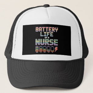 Gorra De Camionero Enfermera Divertida Frase Batería Vida Colorido Mé