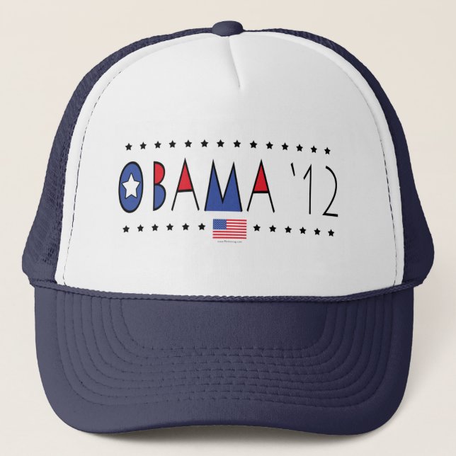 Gorra De Camionero Engranaje de presidente Barack Obama 2012 (Anverso)
