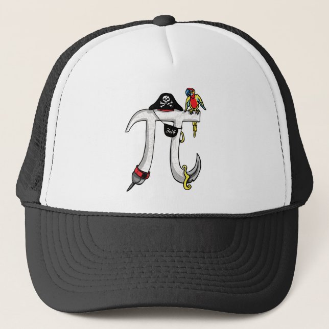 Gorra De Camionero Engranaje del día del pirata pi (Anverso)