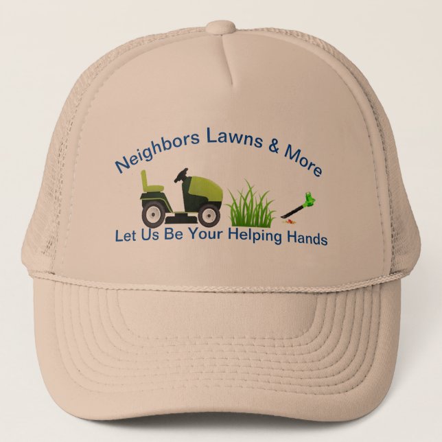 Gorra De Camionero Engranaje del negocio de Lawncare (Anverso)