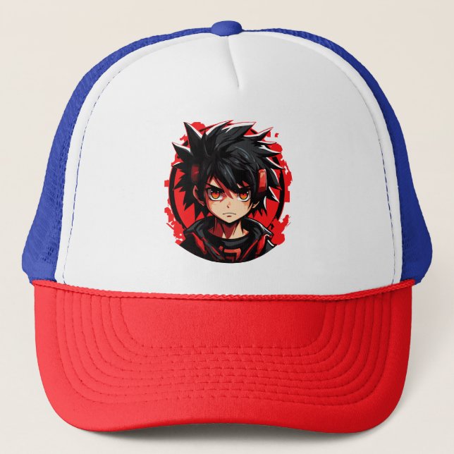 Gorra De Camionero Engranaje sobrenatural: Anime Boy (Anverso)