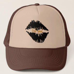 Gorra De Camionero Ennegrezca un gótico del beso del pelotón de la