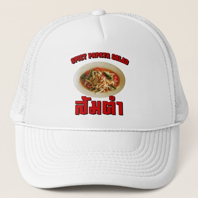 Gorra De Camionero Ensalada de Papaya picante [Som Tam] ... Comida la (Anverso)