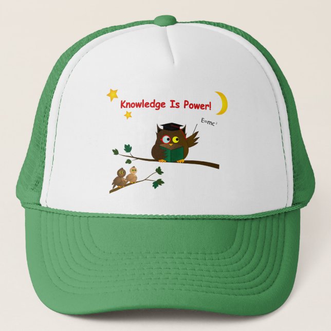 Gorra De Camionero Enseñando a sabia búho (Anverso)