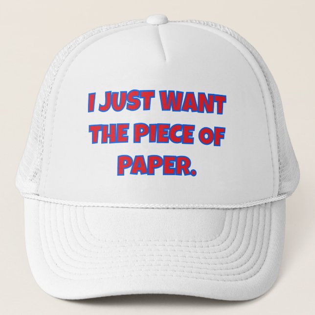Gorra De Camionero ENSEÑANZA ADULTA TRUCKER HAT "solo quieren diploma (Anverso)