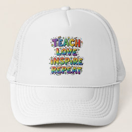 Gorra De Camionero Enseñar Amar Inspirar Repetir Agradecimiento a los