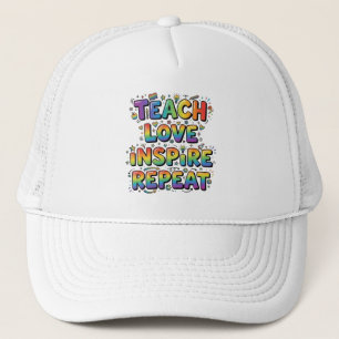 Gorra De Camionero Enseñar Amar Inspirar Repetir Agradecimiento a los