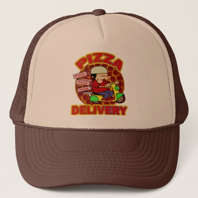 Gorra De Camionero Entrega de la pizza (Anverso)