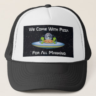 Gorra De Camionero Entrega de Pizza OVNI Personalizable