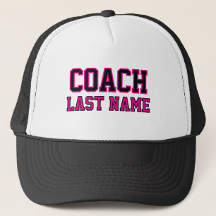 Gorra De Camionero Entrenador Apellido Personalizado