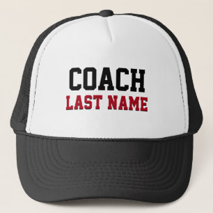Gorra De Camionero Entrenador Apellido Personalizado