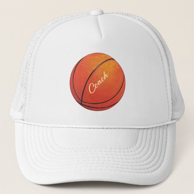 Gorra De Camionero Entrenador de baloncesto (Anverso)
