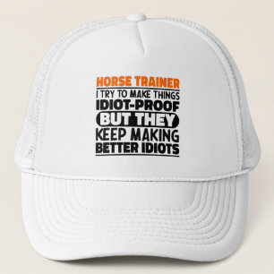 Gorra De Camionero Entrenador De Caballos Intento Hacer Las Cosas Div