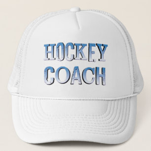 Gorra De Camionero Entrenador de hockey Rough Blue Text