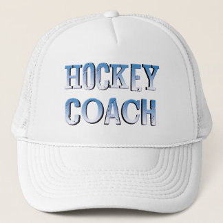 Gorra De Camionero Entrenador de hockey Rough Blue Text